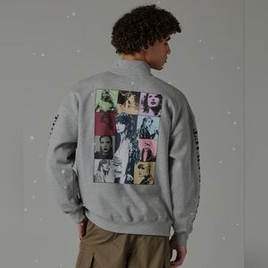 Taylor Swift The Eras Tour Grey Quarter Zip - SIZE MED